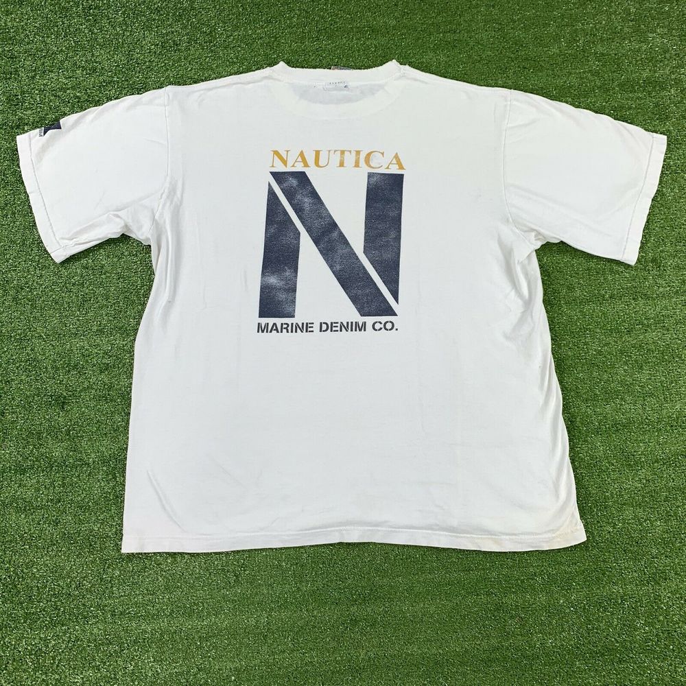 Vintage 90's Nautica Marine Denim Co T-Shirt